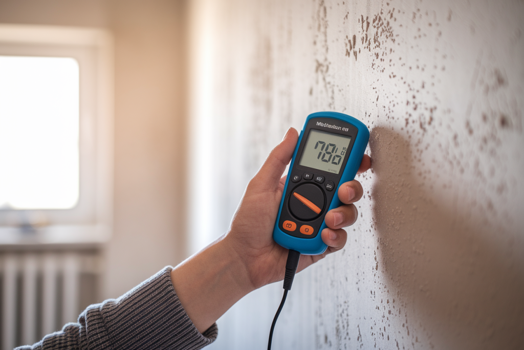 main-humidimetre-ecran-mur-platre