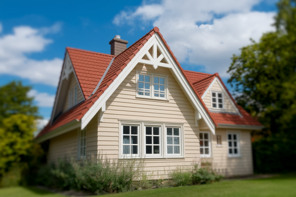 maison-pignon-verdure-ciel-bleu