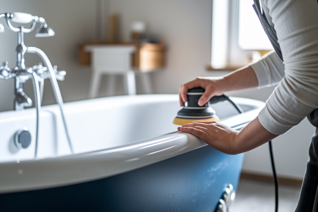 personne-profil-mains-poncage-baignoire