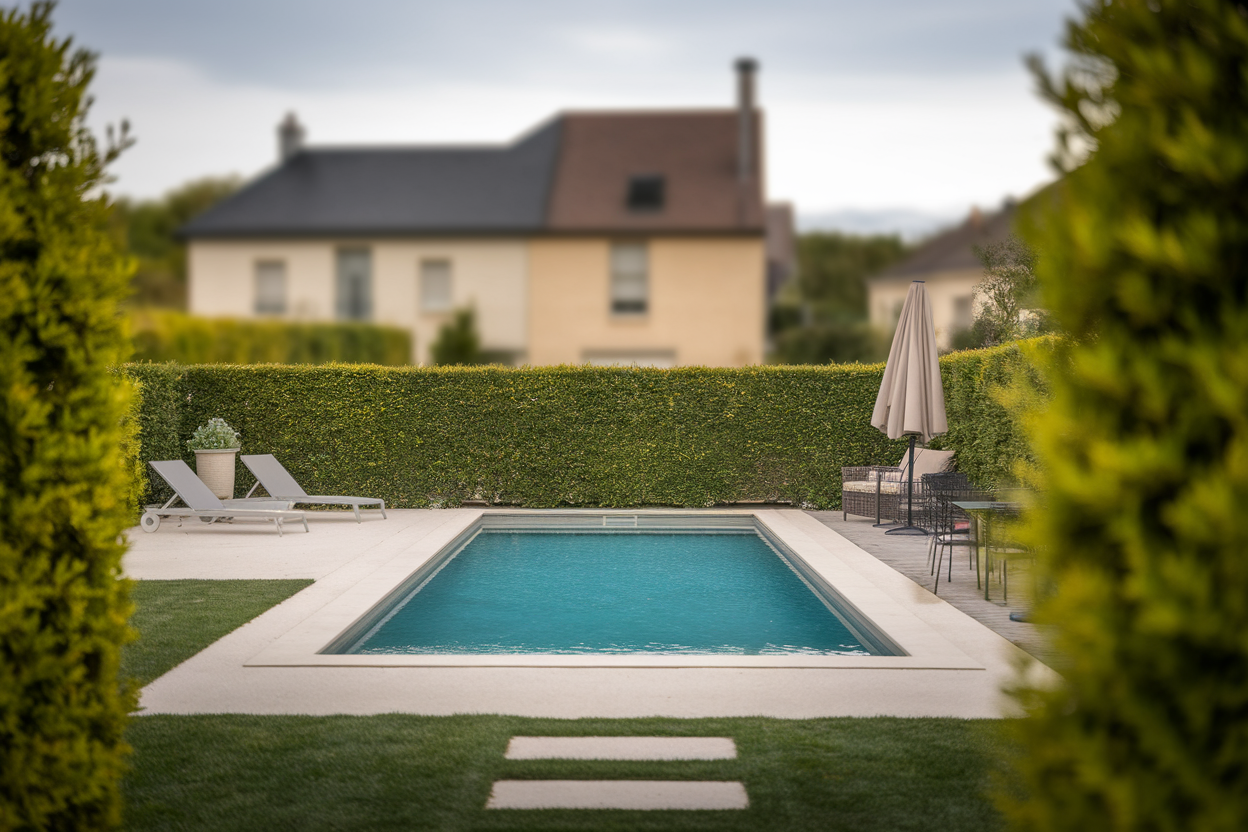 piscine-jardin-haies-vertes-parasol