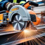 scie-thermique-etincelles-poutre-metal